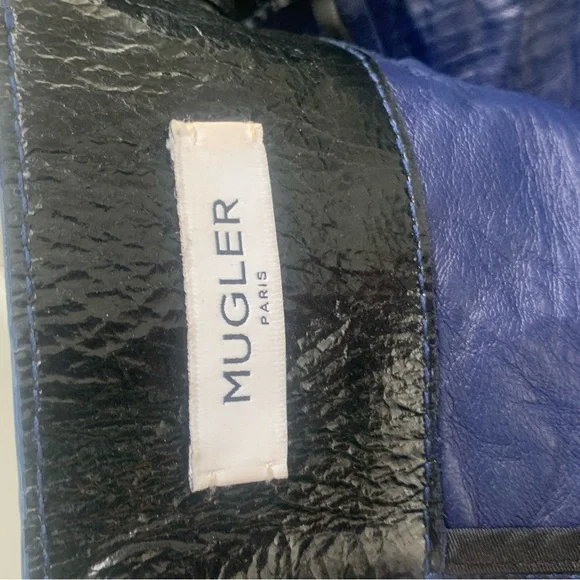 Mugler patent leather skirt